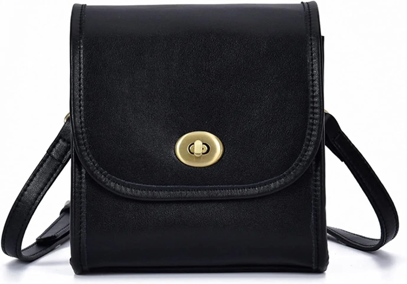 Small Leather Textured Handbag, Fashion Casual Square Shoulder Crossbody Bag