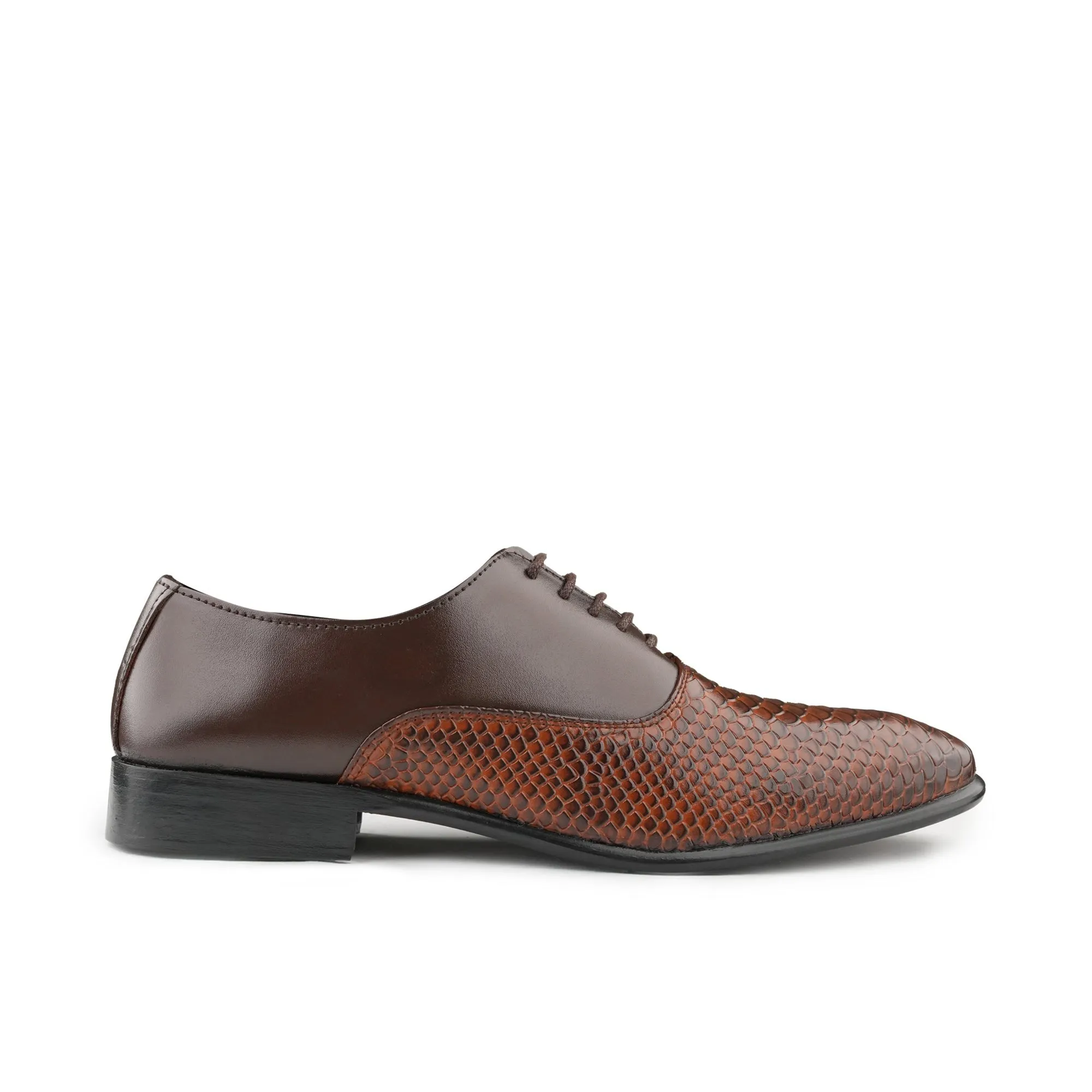 Snakeskin-Inspired Derby Shoes
