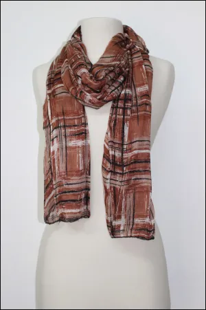 Soft Cotton Plaid Print Scarf