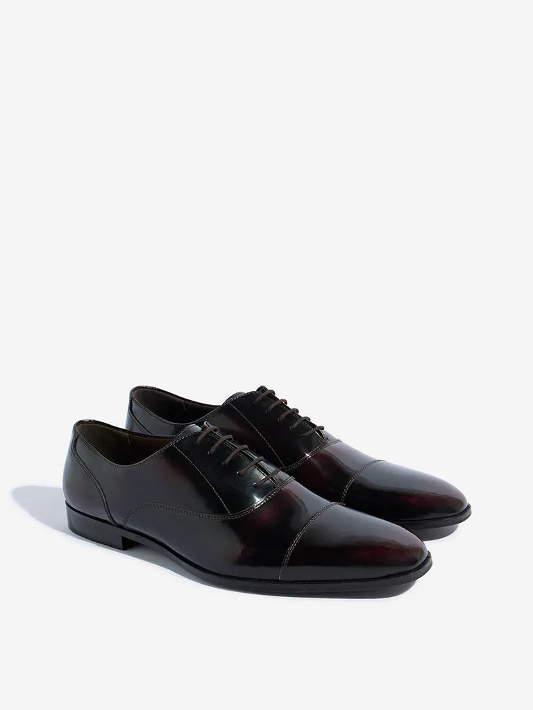 SOLEPLAY Burgundy Lace-Up Formal Shoes