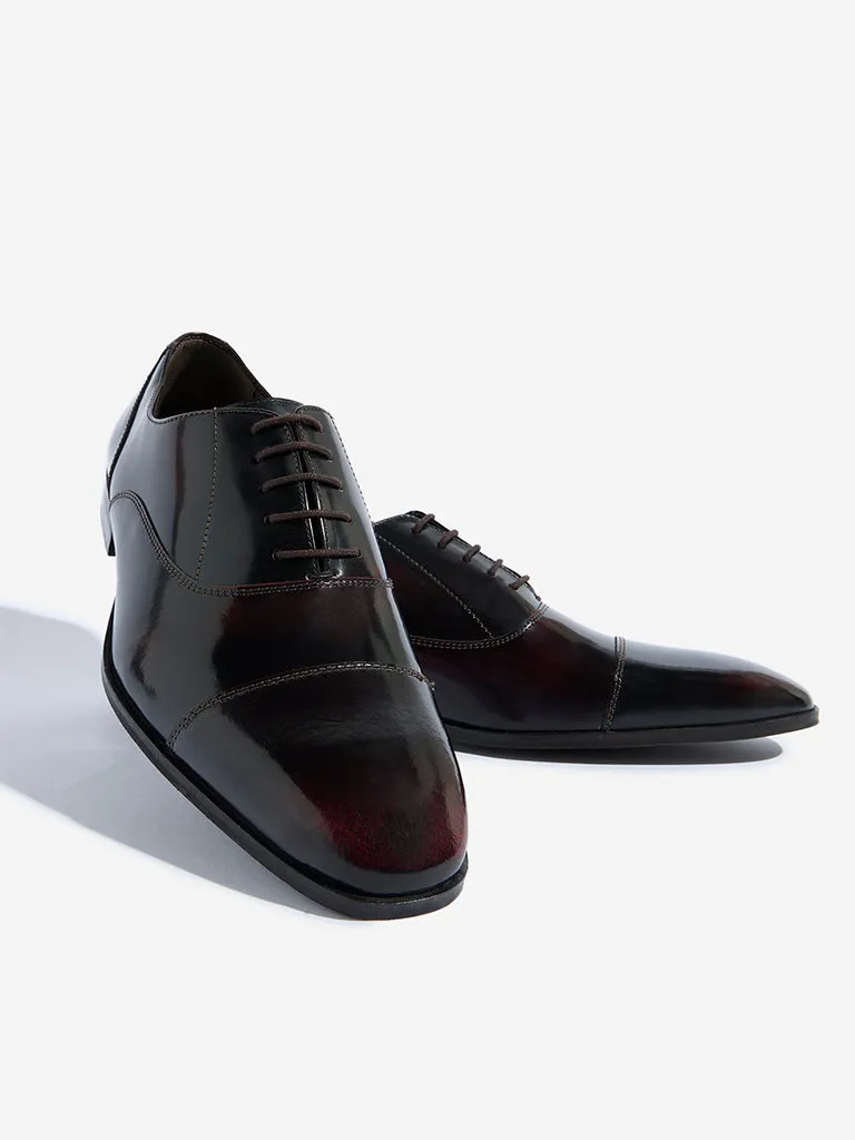 SOLEPLAY Burgundy Lace-Up Formal Shoes