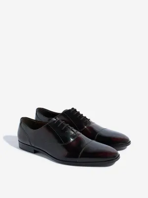 SOLEPLAY Burgundy Lace-Up Formal Shoes