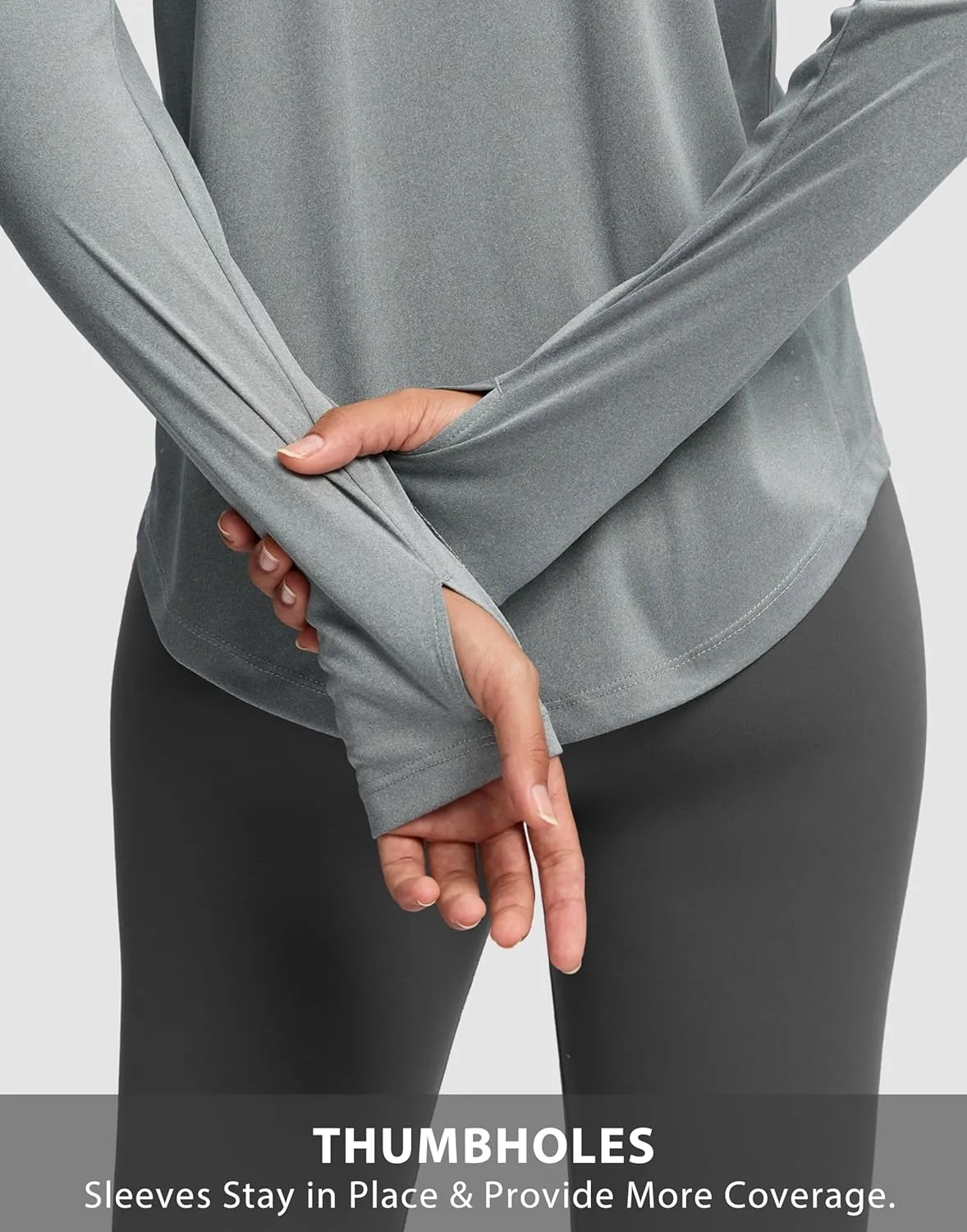 Soothfeel Lightweight Long Sleeve Workout Tops for Women Gym Running Athletic UPF 50  Sun Shirts Tees Moisture Wicking