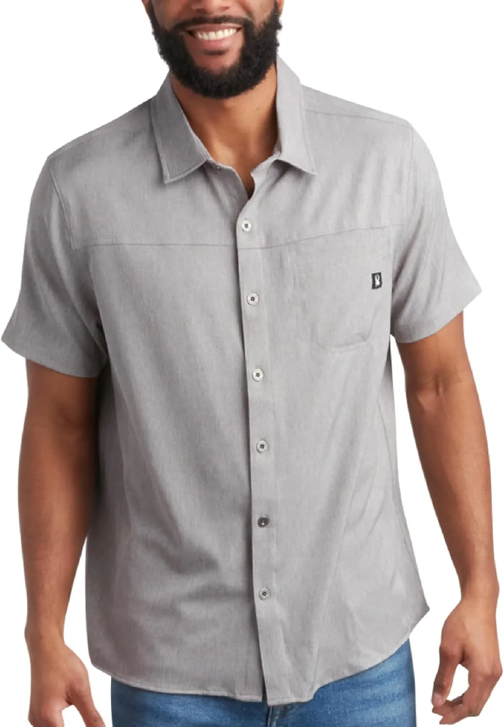 Spyder Mens Short Sleeve Button Down Shirts - Casual Collared Wrinkle Free Dress Shirts for Men - Travel, Office & Daily Wear