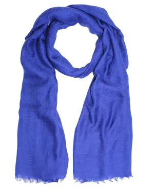 Stefano Ricci Scarf Royal Blue Pattern - Luxury Cotton Silk Shawl SALE