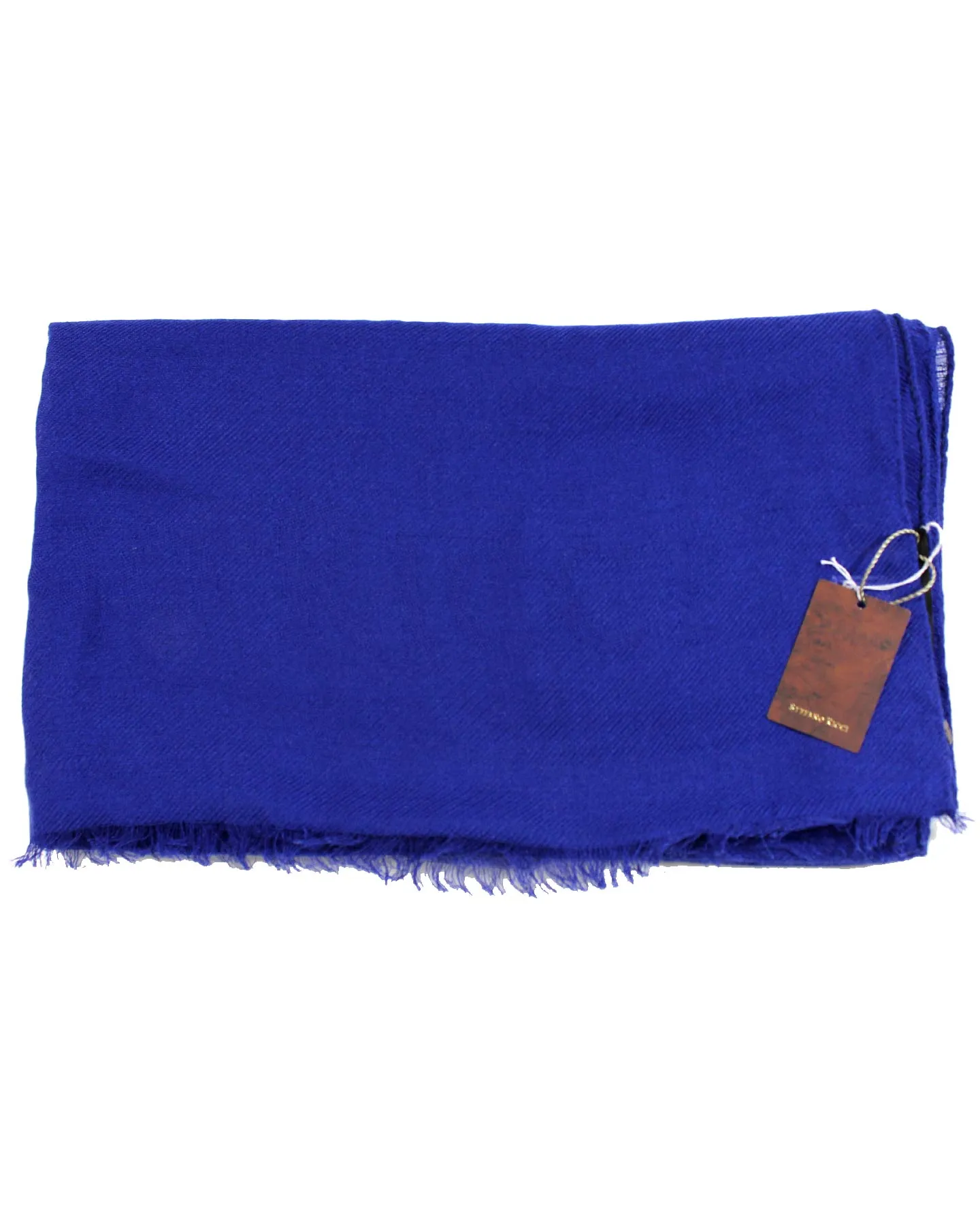 Stefano Ricci Scarf Royal Blue Pattern - Luxury Cotton Silk Shawl SALE