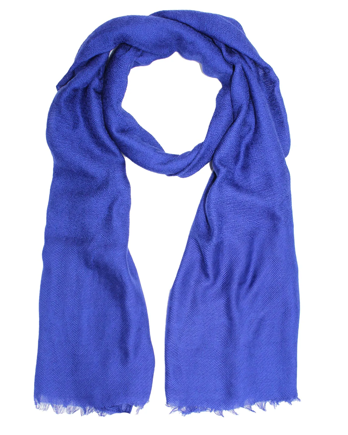 Stefano Ricci Scarf Royal Blue Pattern - Luxury Cotton Silk Shawl SALE