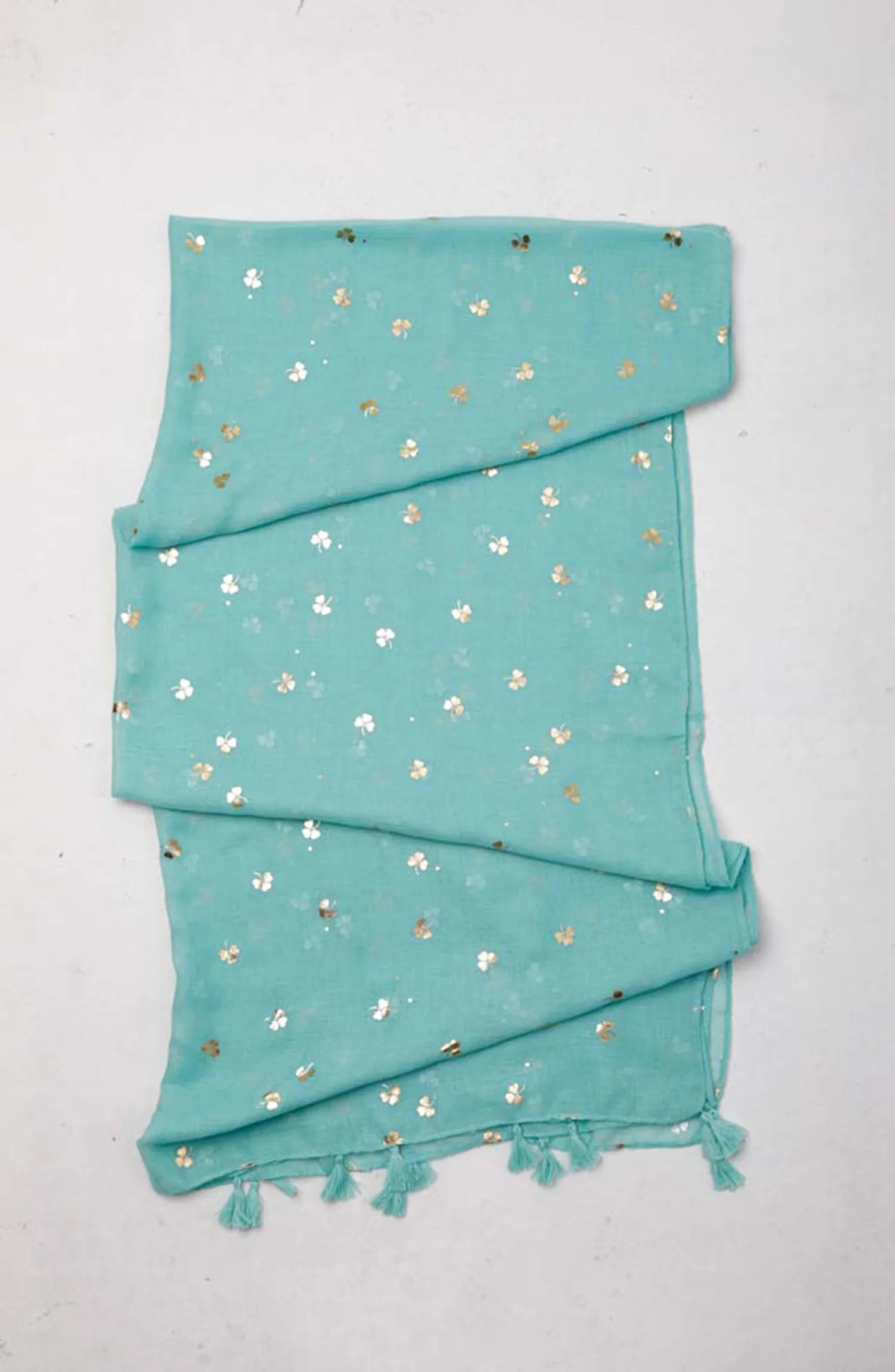 Stitched 1 Piece Dyed Cotton Scarf (WADC23W-1065)