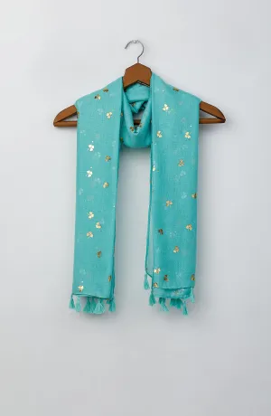Stitched 1 Piece Dyed Cotton Scarf (WADC23W-1065)