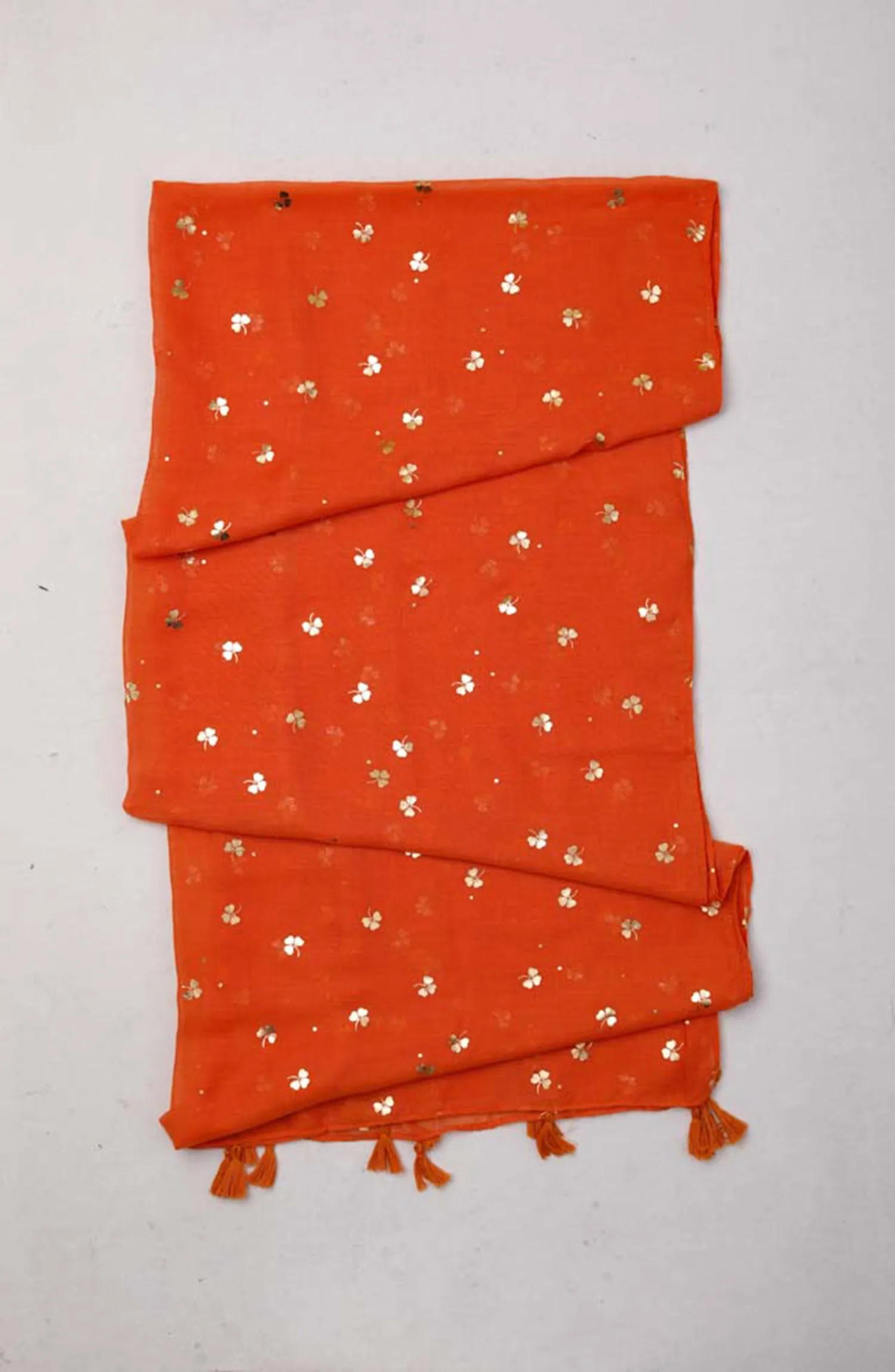 Stitched 1 Piece Dyed Cotton Scarf (WADC23W-1066)