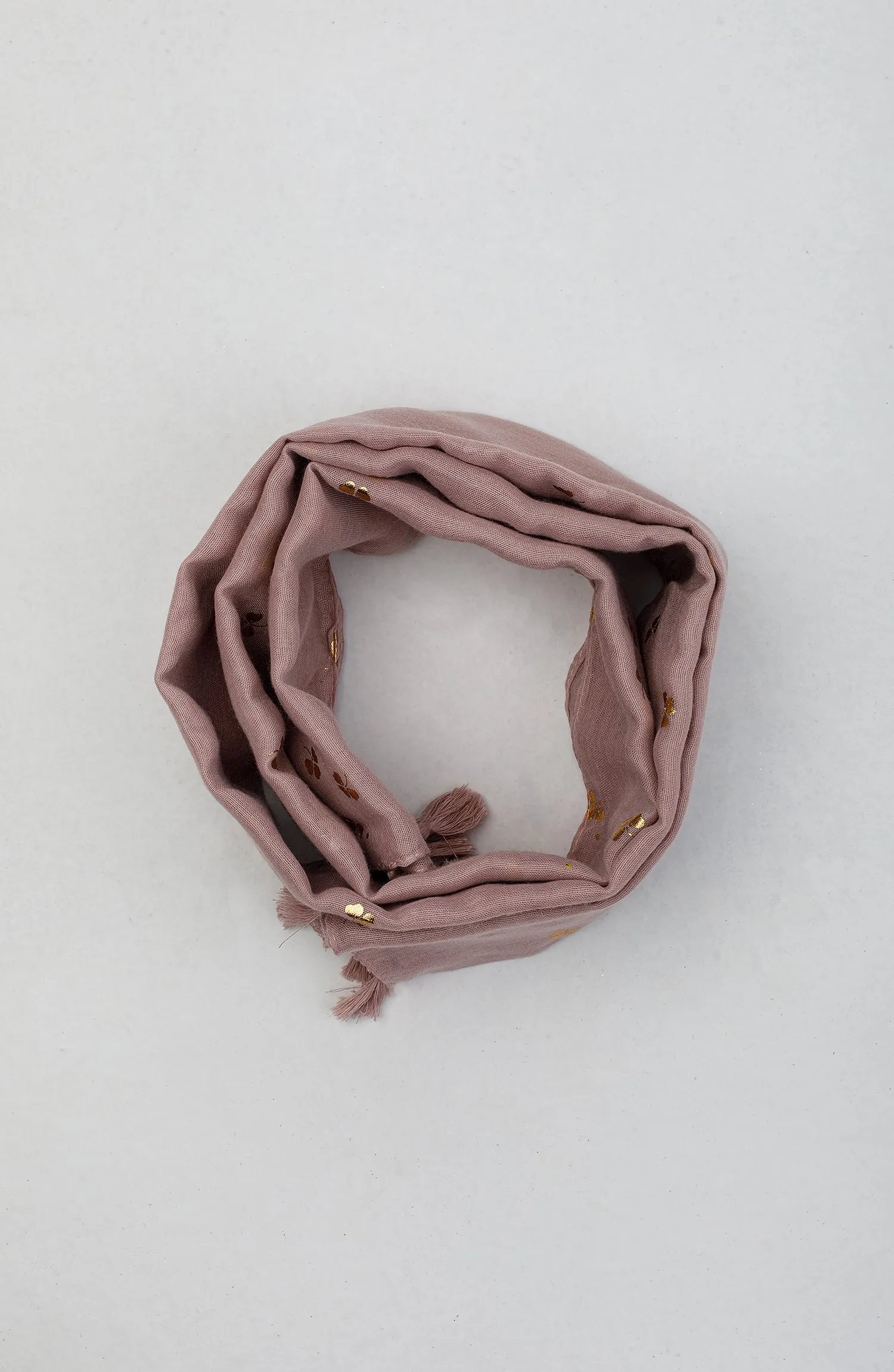 Stitched 1 Piece Dyed Cotton Scarf (WADC23W-1069)