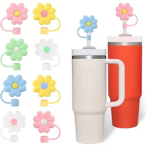 Straw Covers Cap,  Topper Silicone Reusable Dust-Proof Straw Tips for Stanley