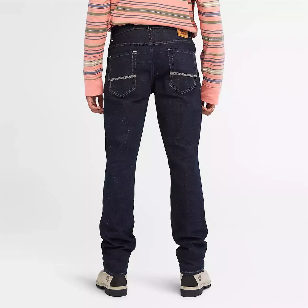 Stretch Core Indigo Denim Slim Fit Jeans For Men