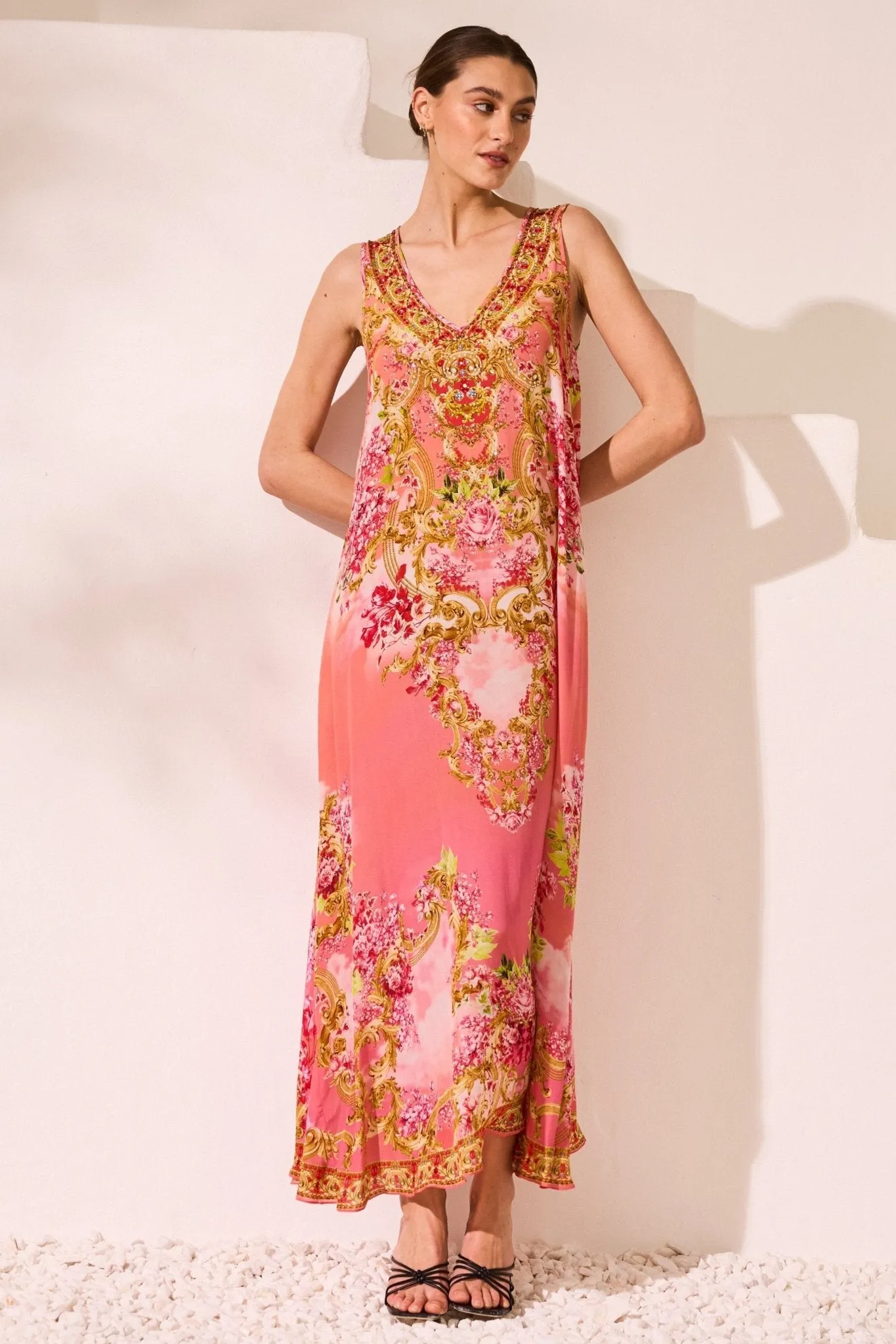 Summer In Pink Sleeveless Dress