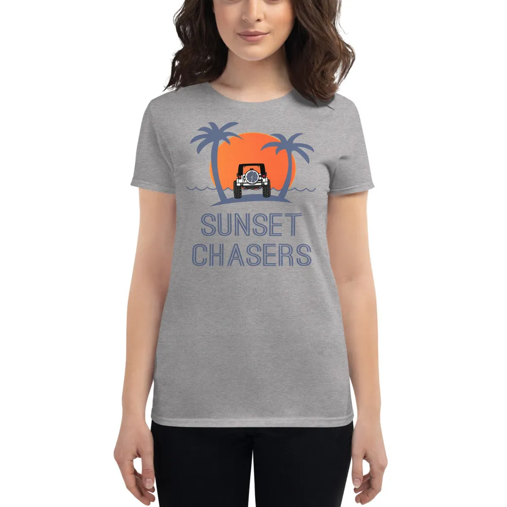 Sunset Chasers Palm Tree with Sunset Women's T-shirt