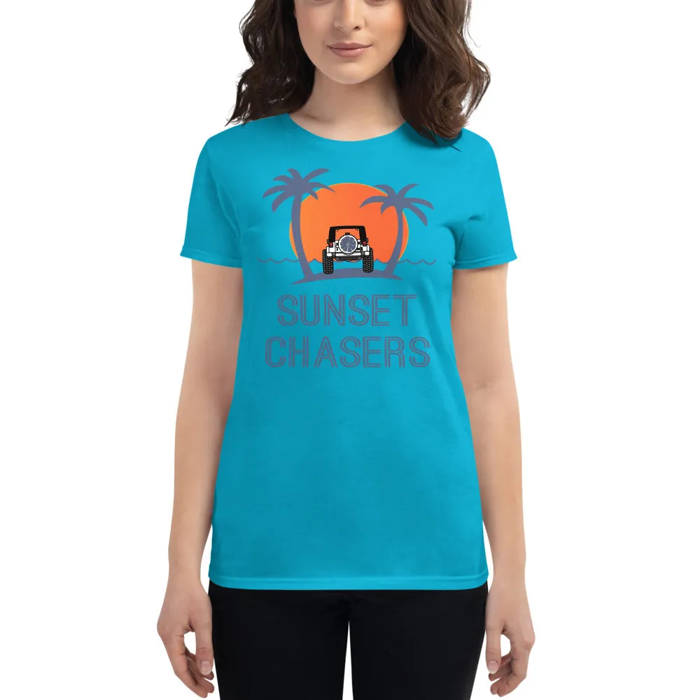 Sunset Chasers Palm Tree with Sunset Women's T-shirt