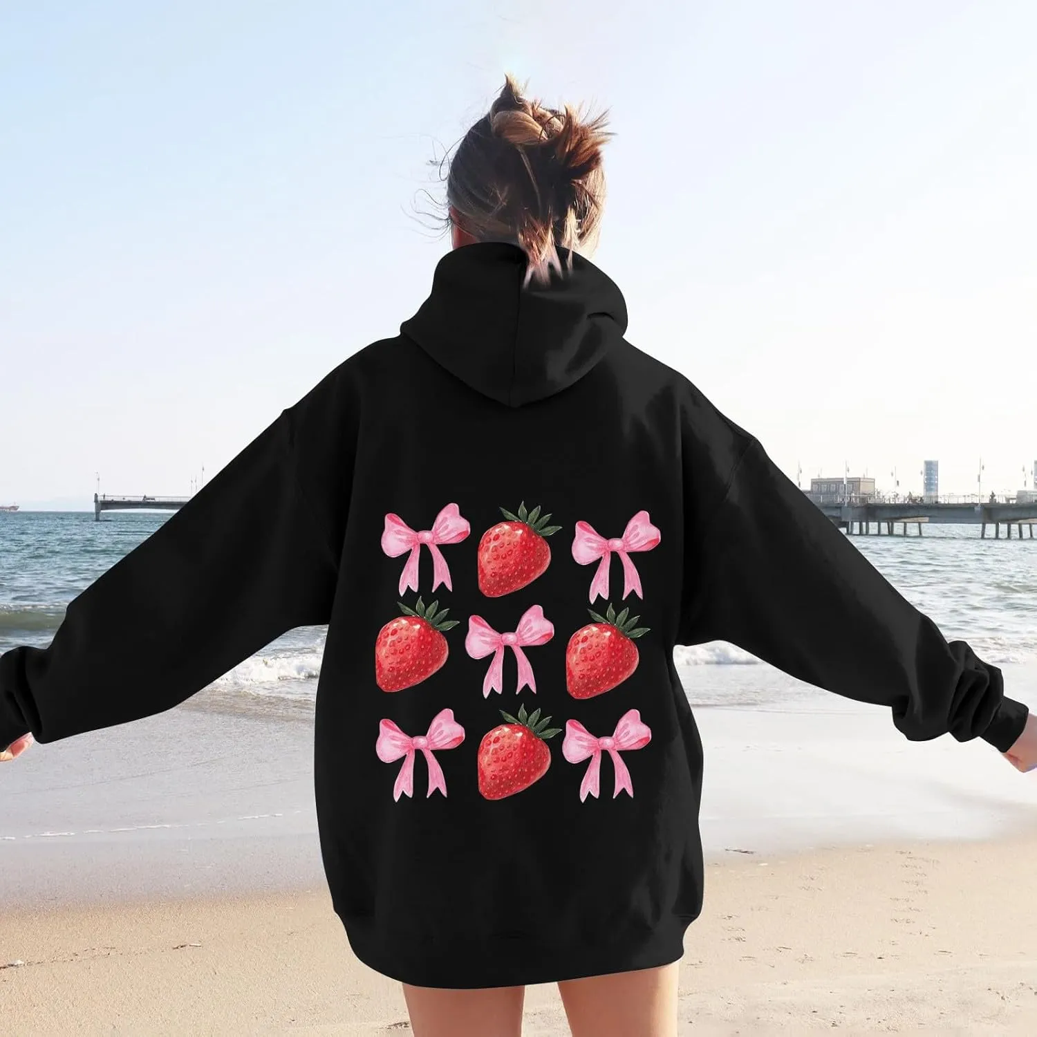 Sweatshirt For Women Trendy Essentials Hoodie Long Sleeve Preppy Clothes Casual Lightweight Womens Hoodies Pullover