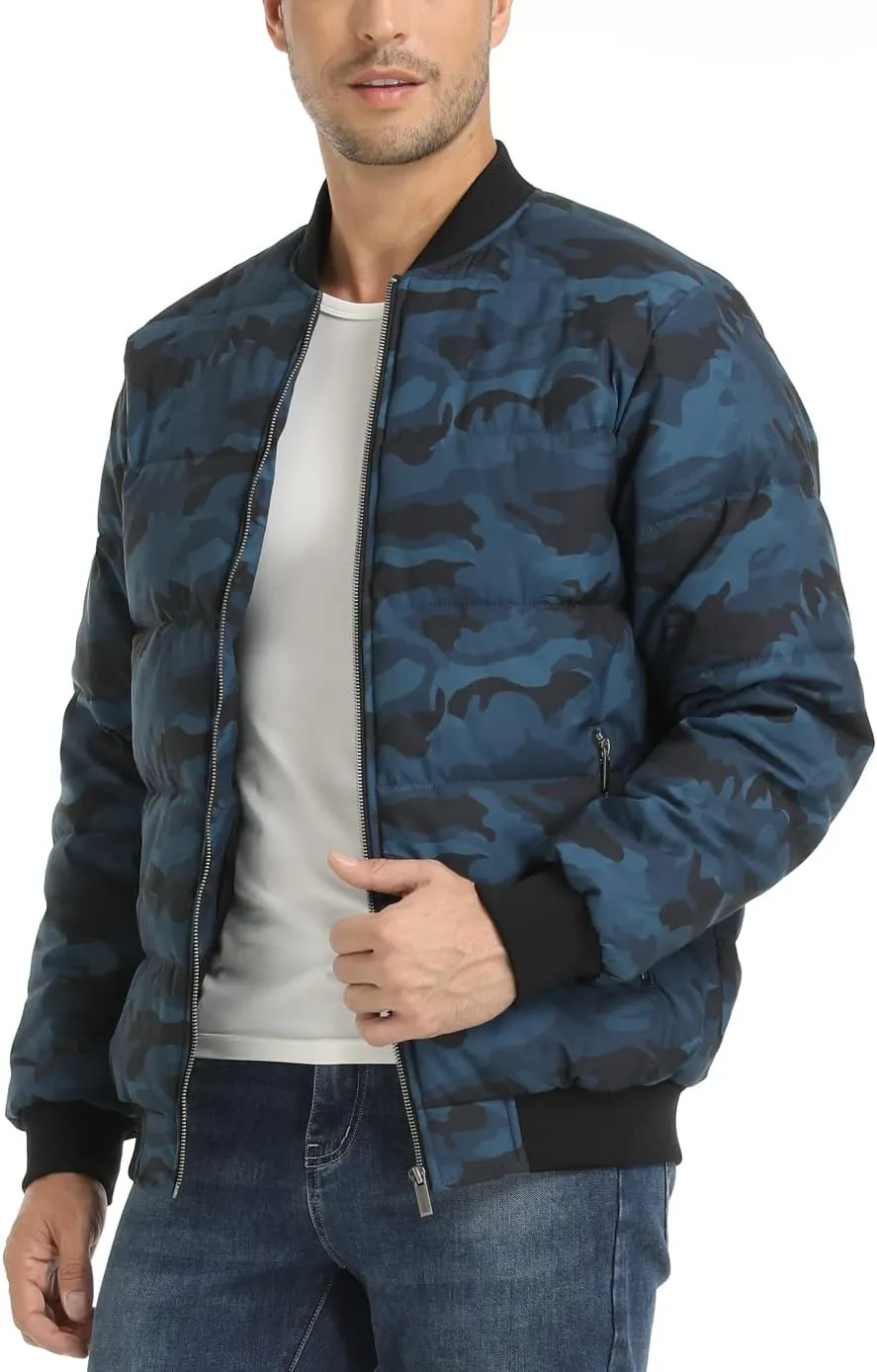 TACVASEN Puffer Jacket Men Quilted Mens Lightweight Jackets Water-Resistant Warm Padded Comfortable for Winter
