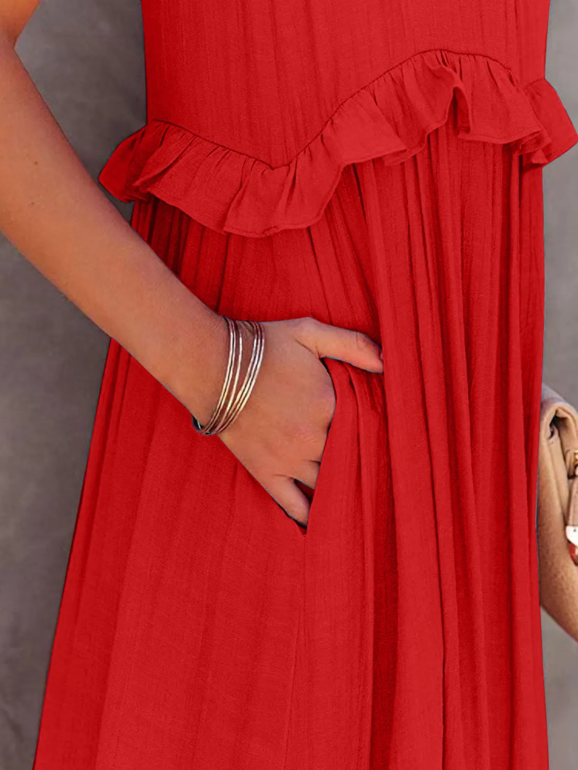 Take A Breath Tiered Maxi Dress with Pockets