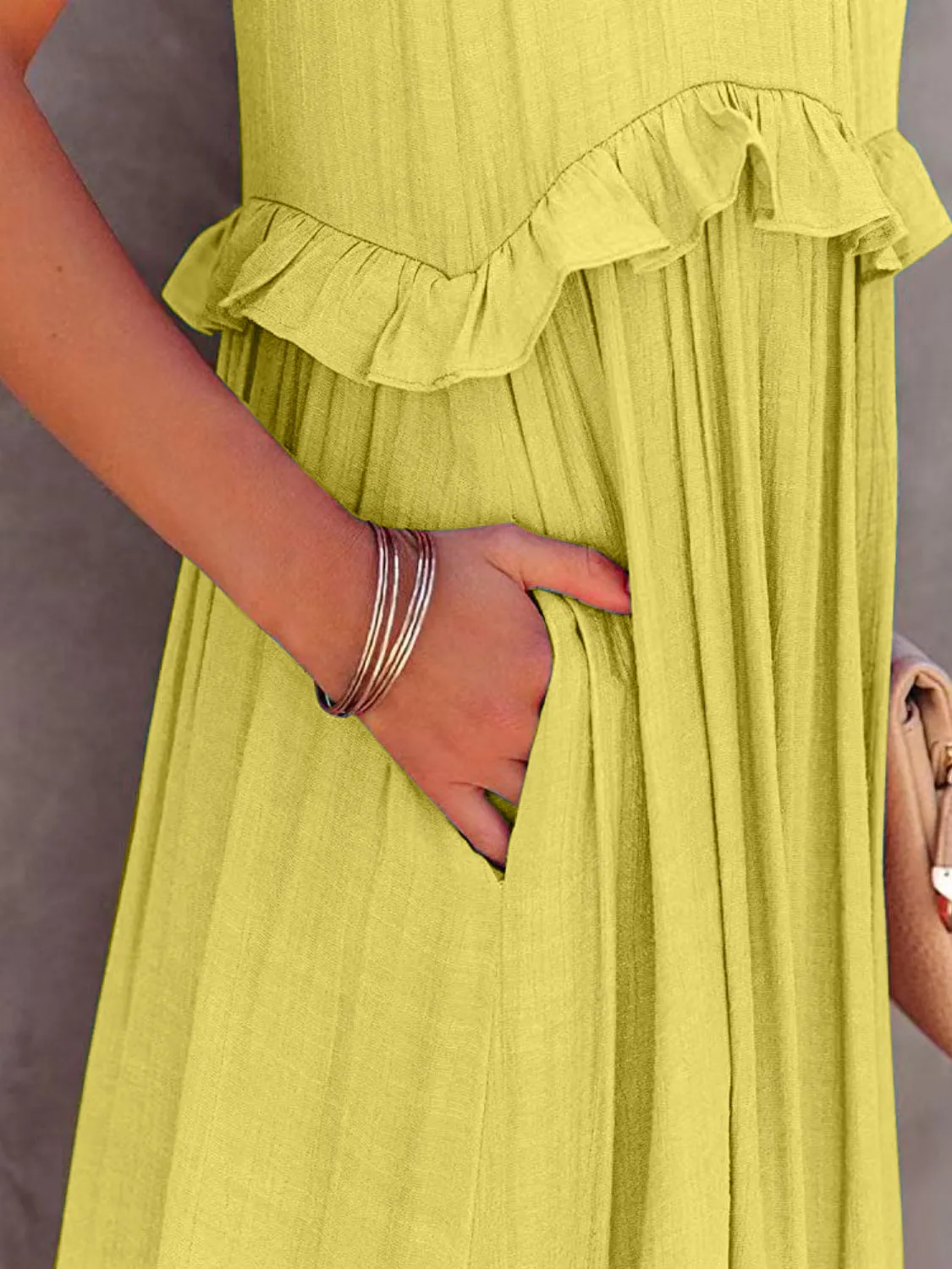Take A Breath Tiered Maxi Dress with Pockets