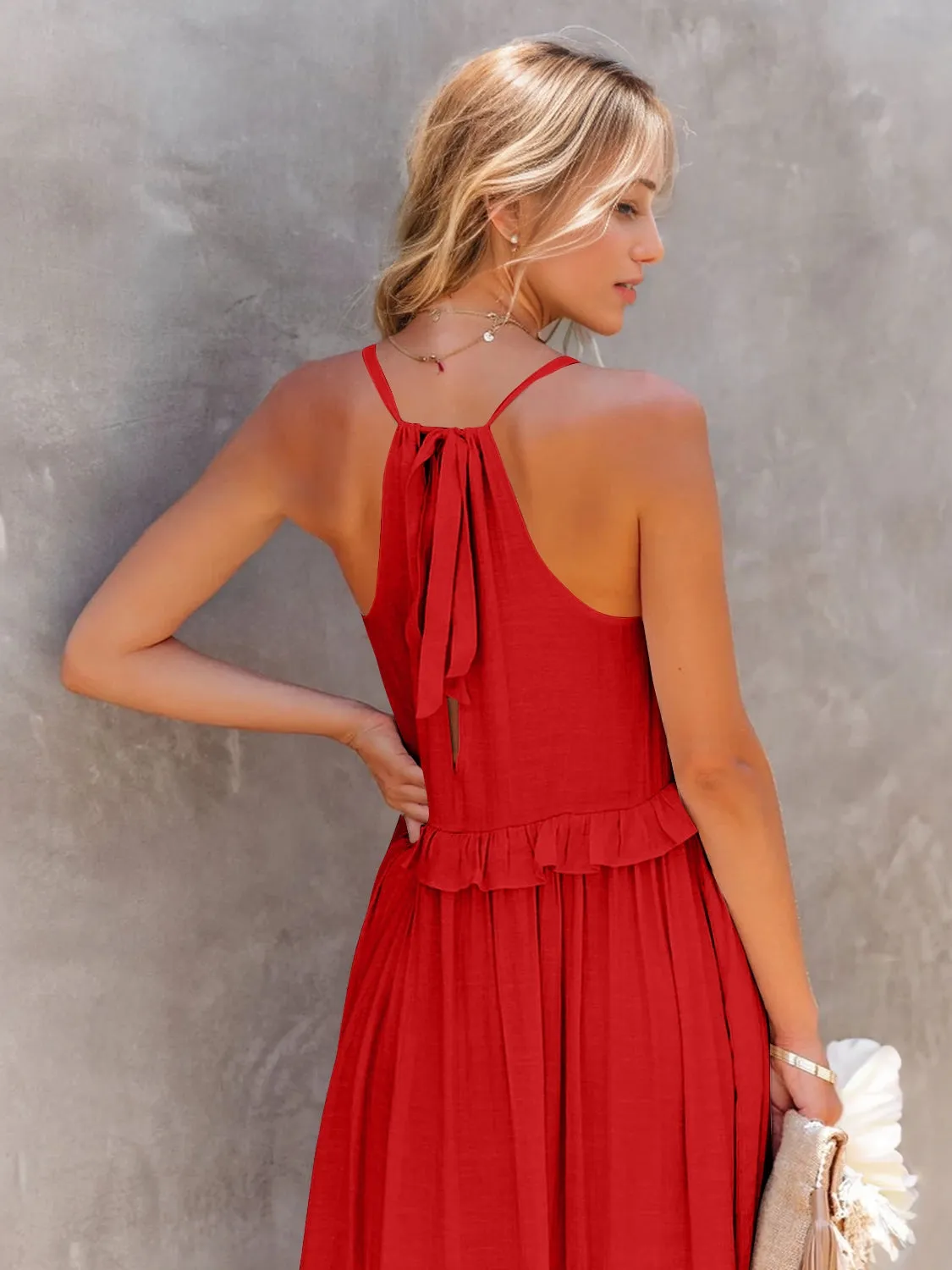 Take A Breath Tiered Maxi Dress with Pockets