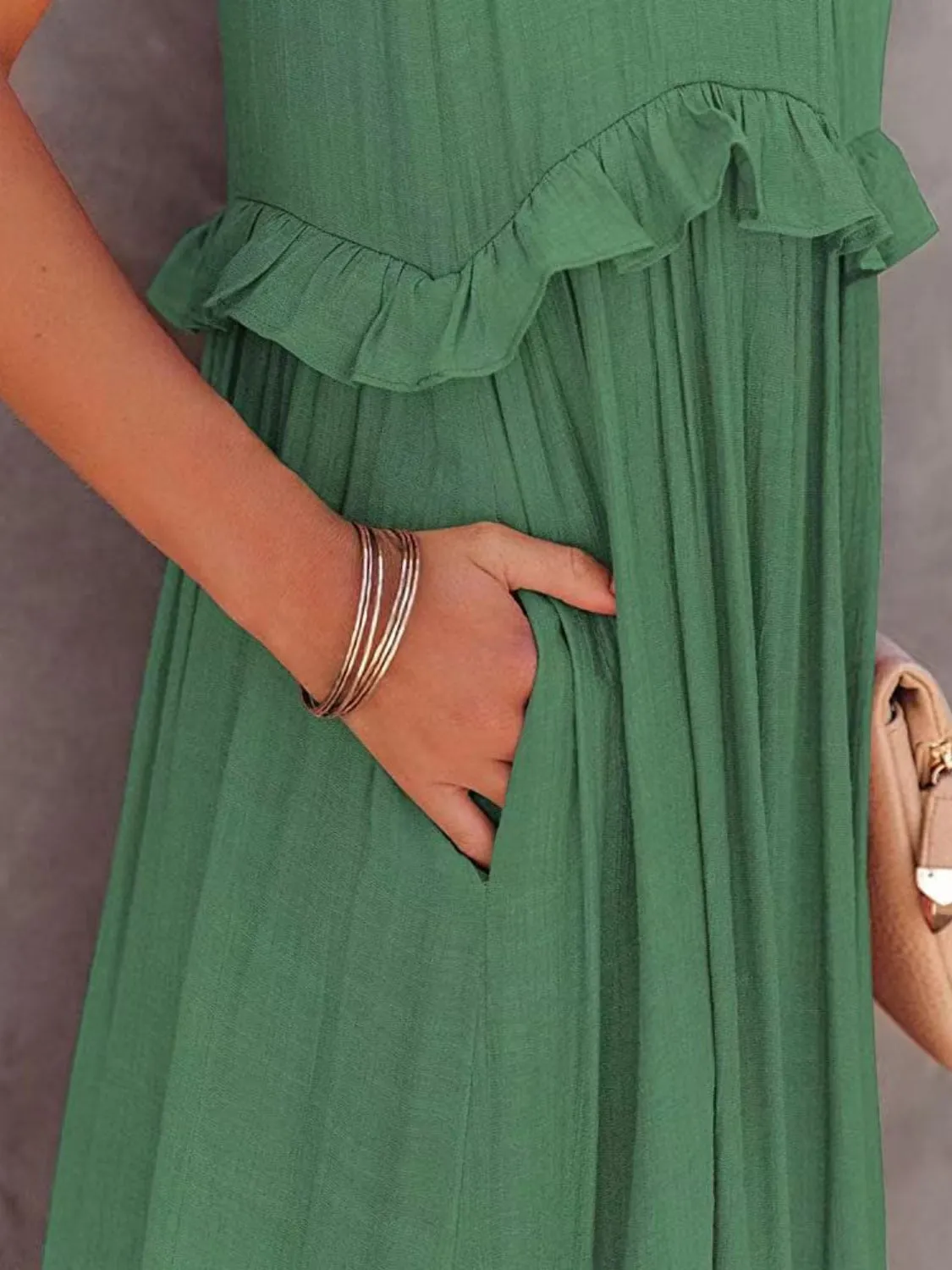 Take A Breath Tiered Maxi Dress with Pockets