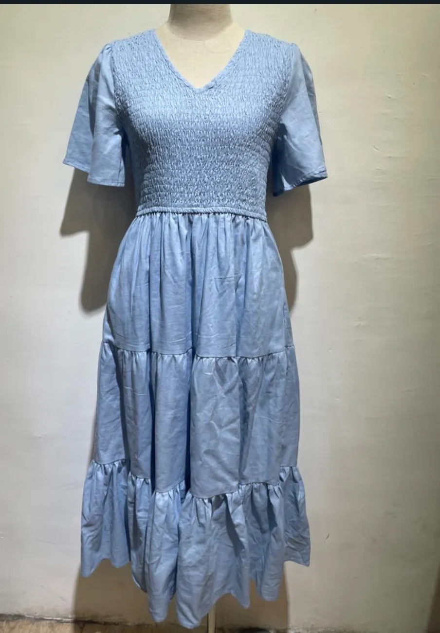 Tayla Linen Dress in Taupe