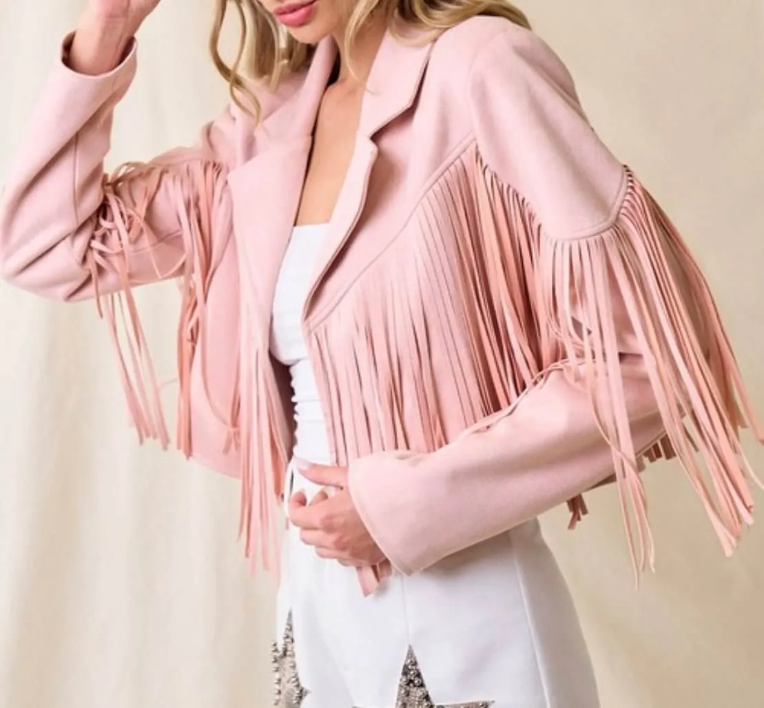 The Dutton Jackets : Suede Fringe Motto Jackets