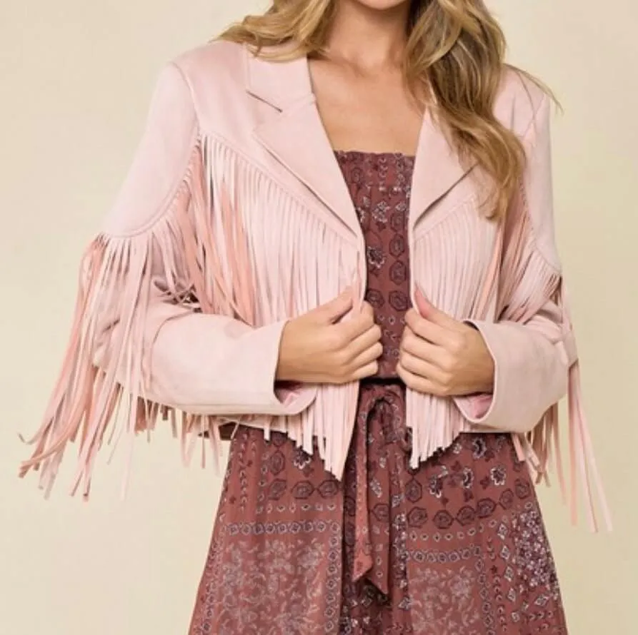 The Dutton Jackets : Suede Fringe Motto Jackets