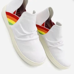 The Pride Sneakers: Slip on Rainbow High Top Sneakers