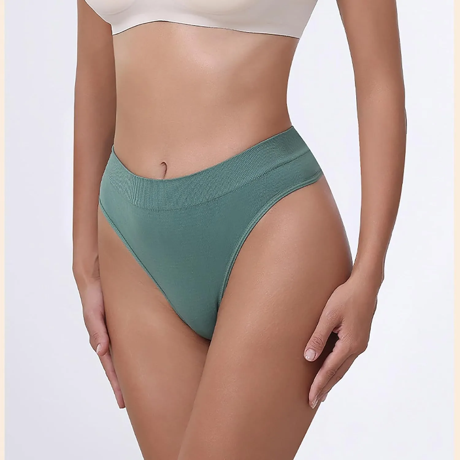 Thongs for Women No Show Sexy Underwear Stretch Breathable Comfortable Ladies Panties Soft Briefs Cheeky Underpants