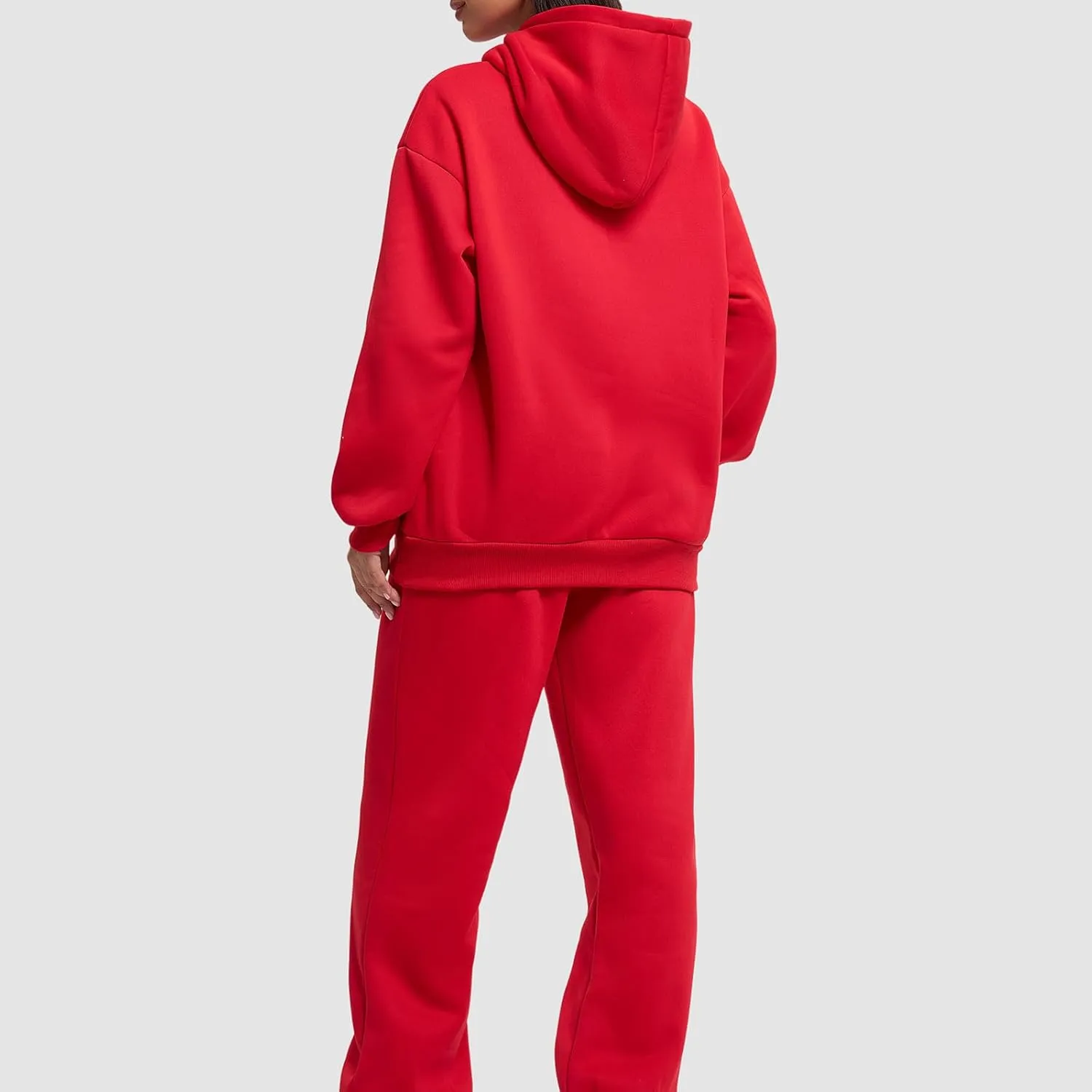 TICOSA Women's 2-Piece Lounge Set, Oversized Hoodie & Baggy Sweatpants with Pockets, Comfortable Casual Spring Fashion