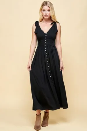 Tie Strap Button Down Maxi