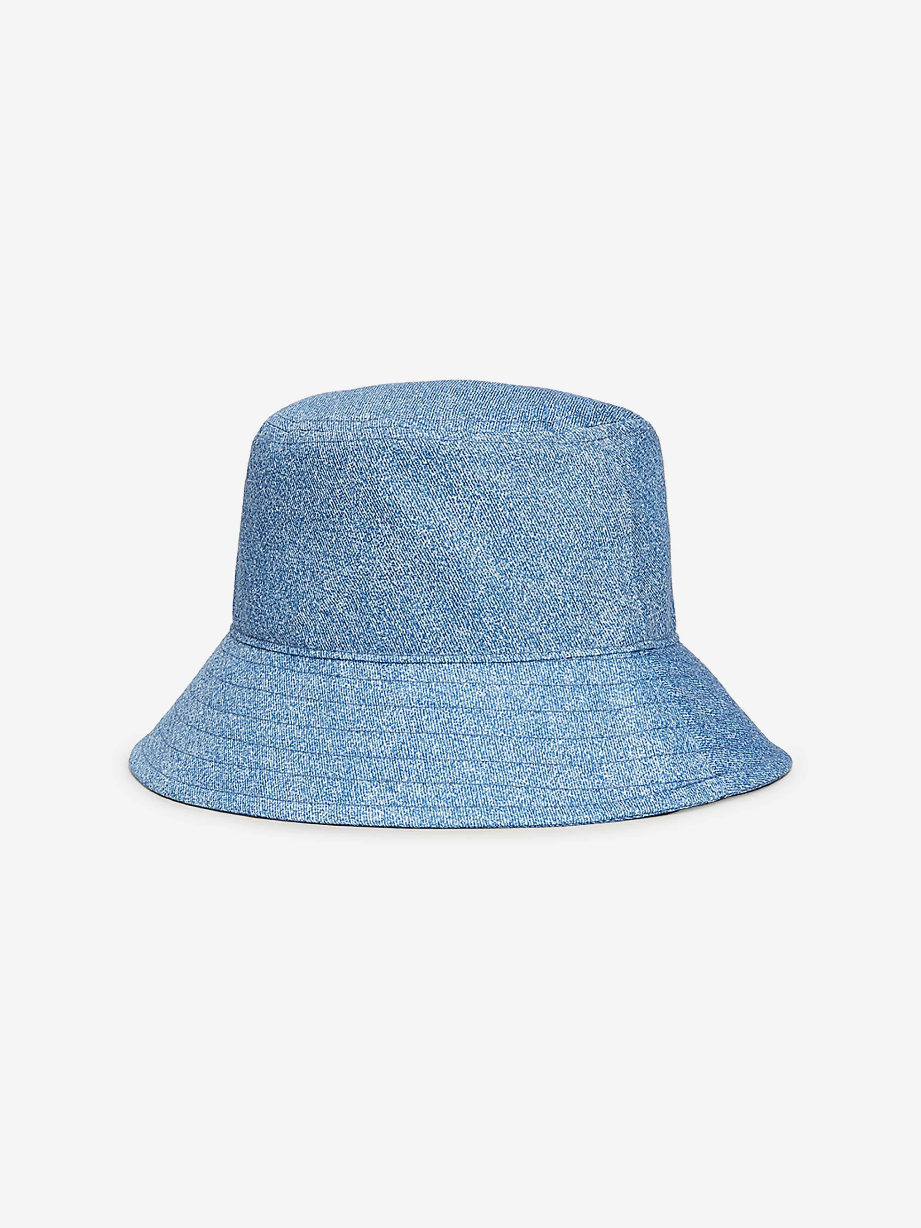 Tommy Hilfiger Kids Small Flag Denim Bucket Hat in Blue