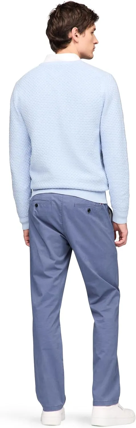 Tommy Hilfiger Men's Textured Waffle Knit Crewneck Sweater Lightweight Pullover, Available in Big & Tall