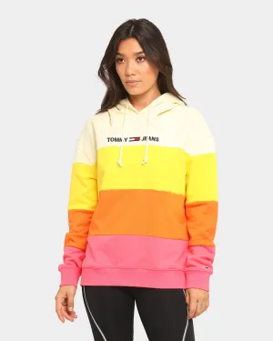 Tommy Jeans Women's TJW Colourblock Hoodie Glamour Pink