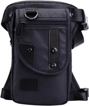 Totority Leg Bag for Men Shoulder Fanny Pack Compact Outdoor Waist Pack Comfortable Design Black