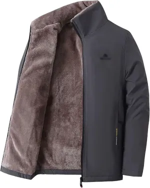 Travel fleece jacket Cashmere Cotton-Padded Coat Men's Casual Loose Comfortable Warm Large Size Coat