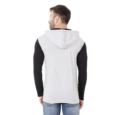 Trendy Multicoloured Cotton Blend Solid Hoodies For Men