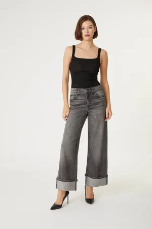 Tribeca Wide Cuff Jean - Black Diamond