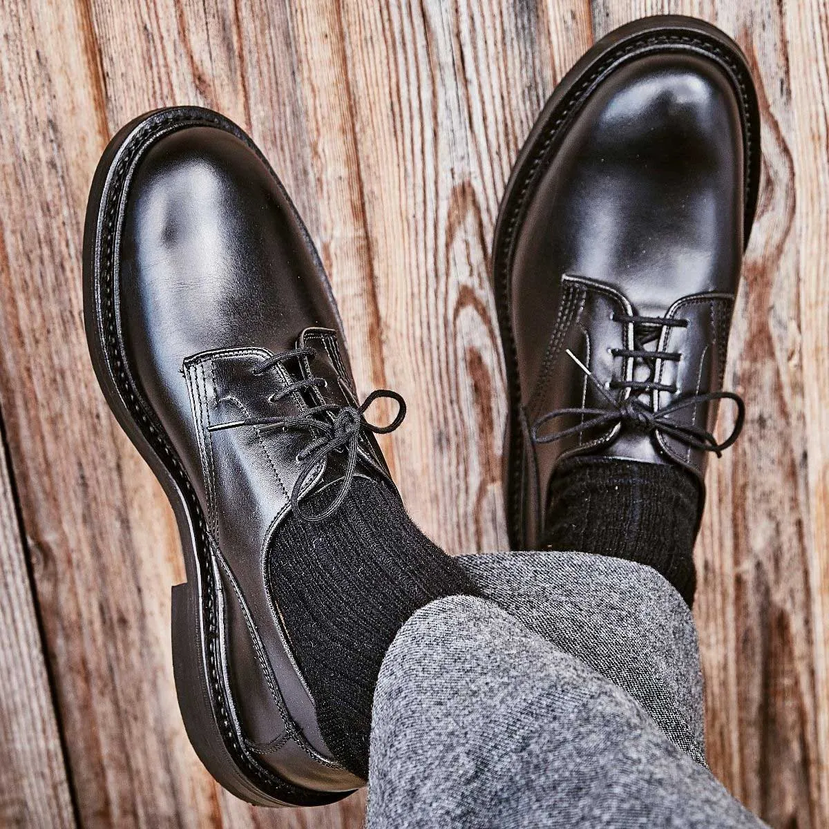 TRICKER'S Woodstock Shoes - Mens Dainite or Leather Sole - Black