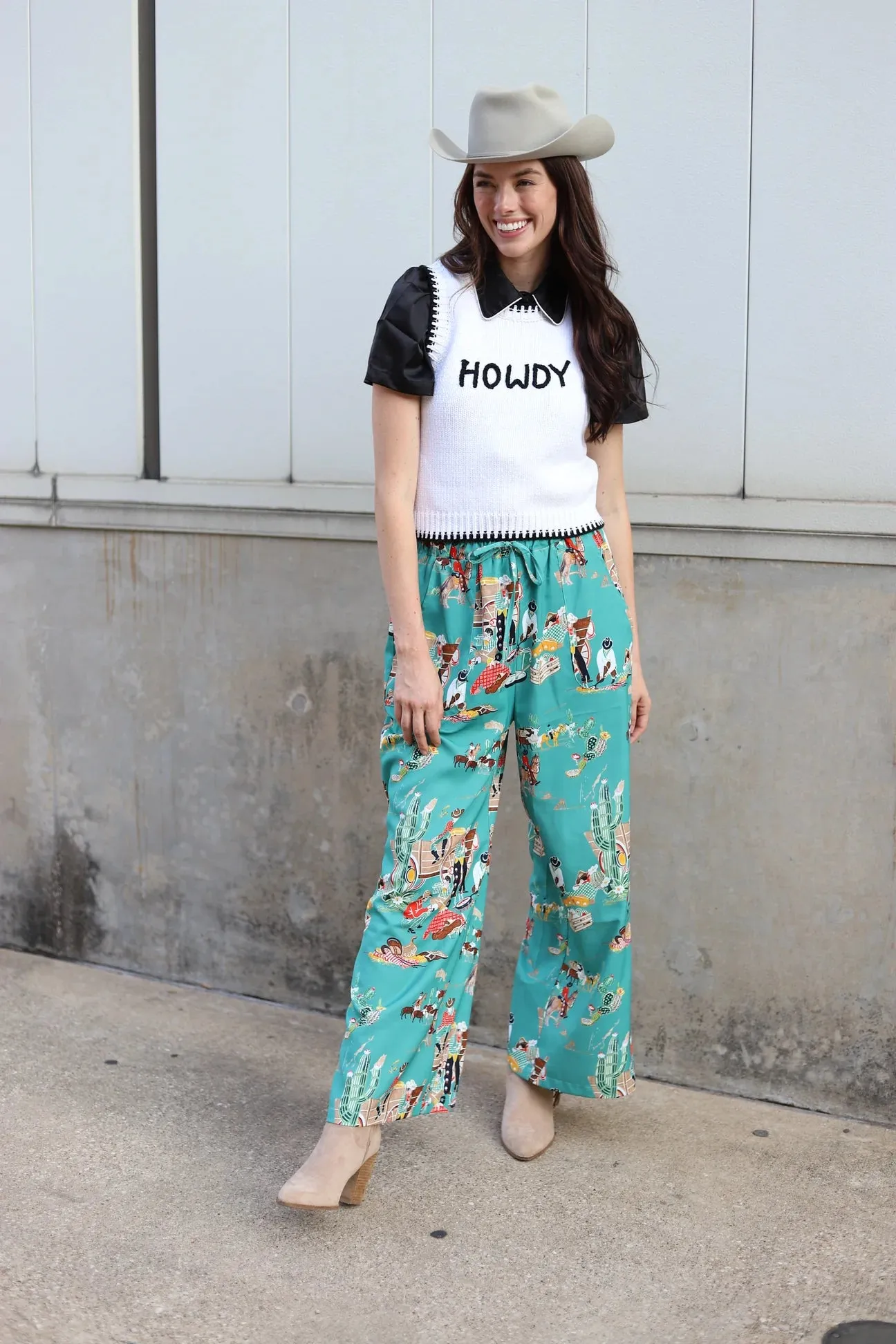 TURQUOISE WAGON PANT