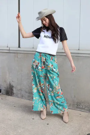 TURQUOISE WAGON PANT