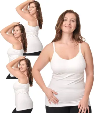 Under Control Nursing Cami Tank Tops for Breastfeeding Women Nursing Tops Maternity Shirts, Camisoles with Built in Bra 3Pack