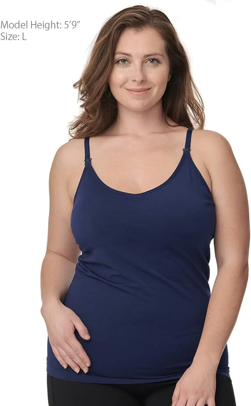 Under Control Nursing Cami Tank Tops for Breastfeeding Women Nursing Tops Maternity Shirts, Camisoles with Built in Bra 3Pack