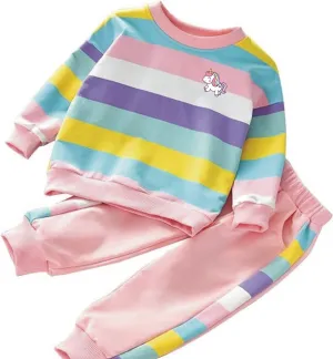 Unicorn baby Girl Clothing Sets Kids Casual Clothes Girls Rainbow