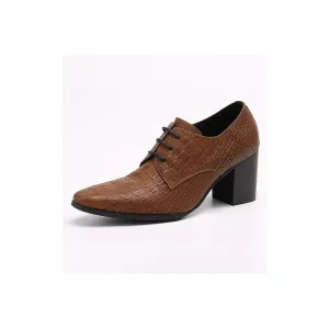 Veltique Elegant Croctex Lace-Up Derbys