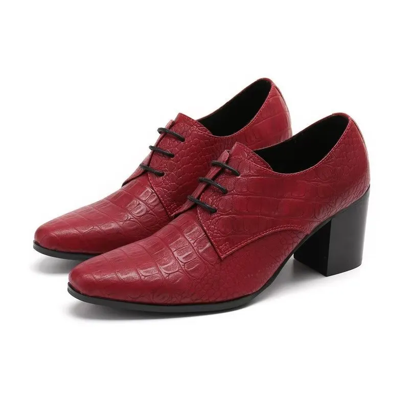 Veltique Elegant Croctex Lace-Up Derbys