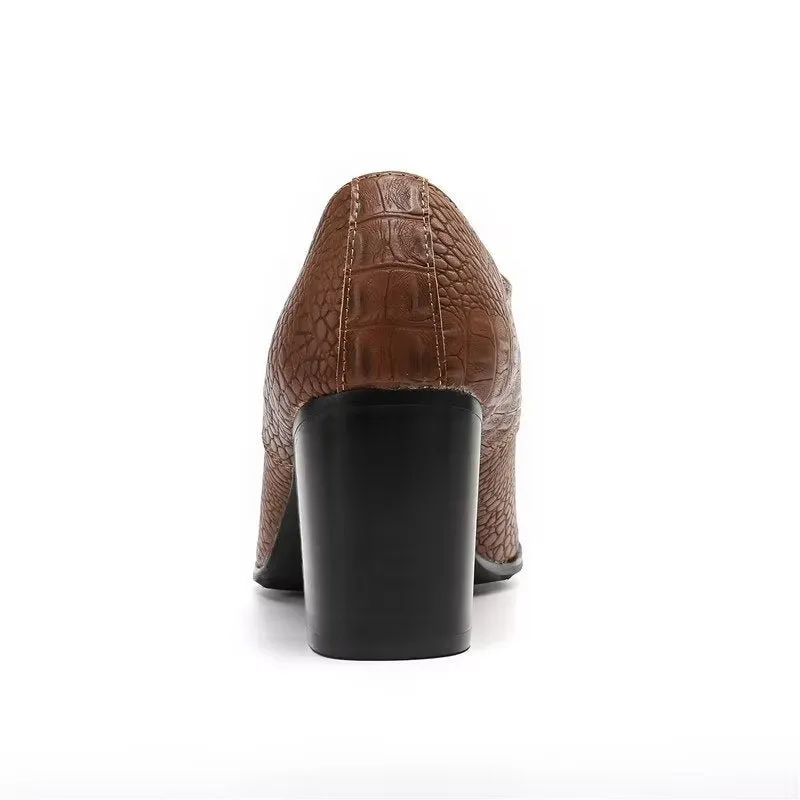 Veltique Elegant Croctex Lace-Up Derbys
