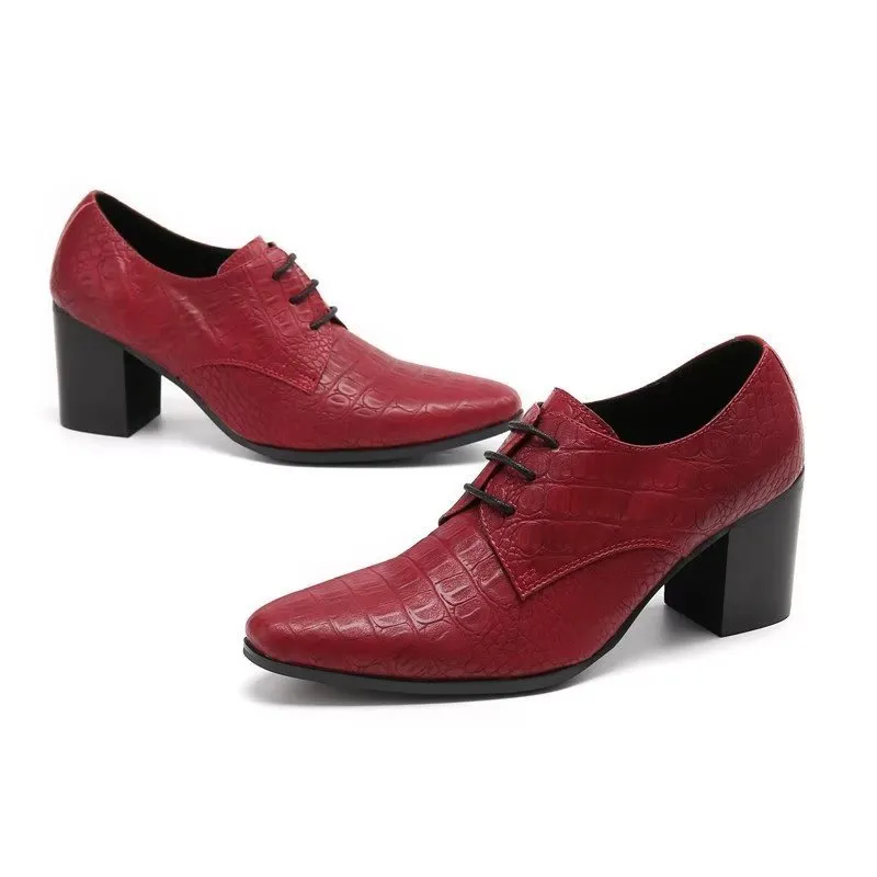 Veltique Elegant Croctex Lace-Up Derbys